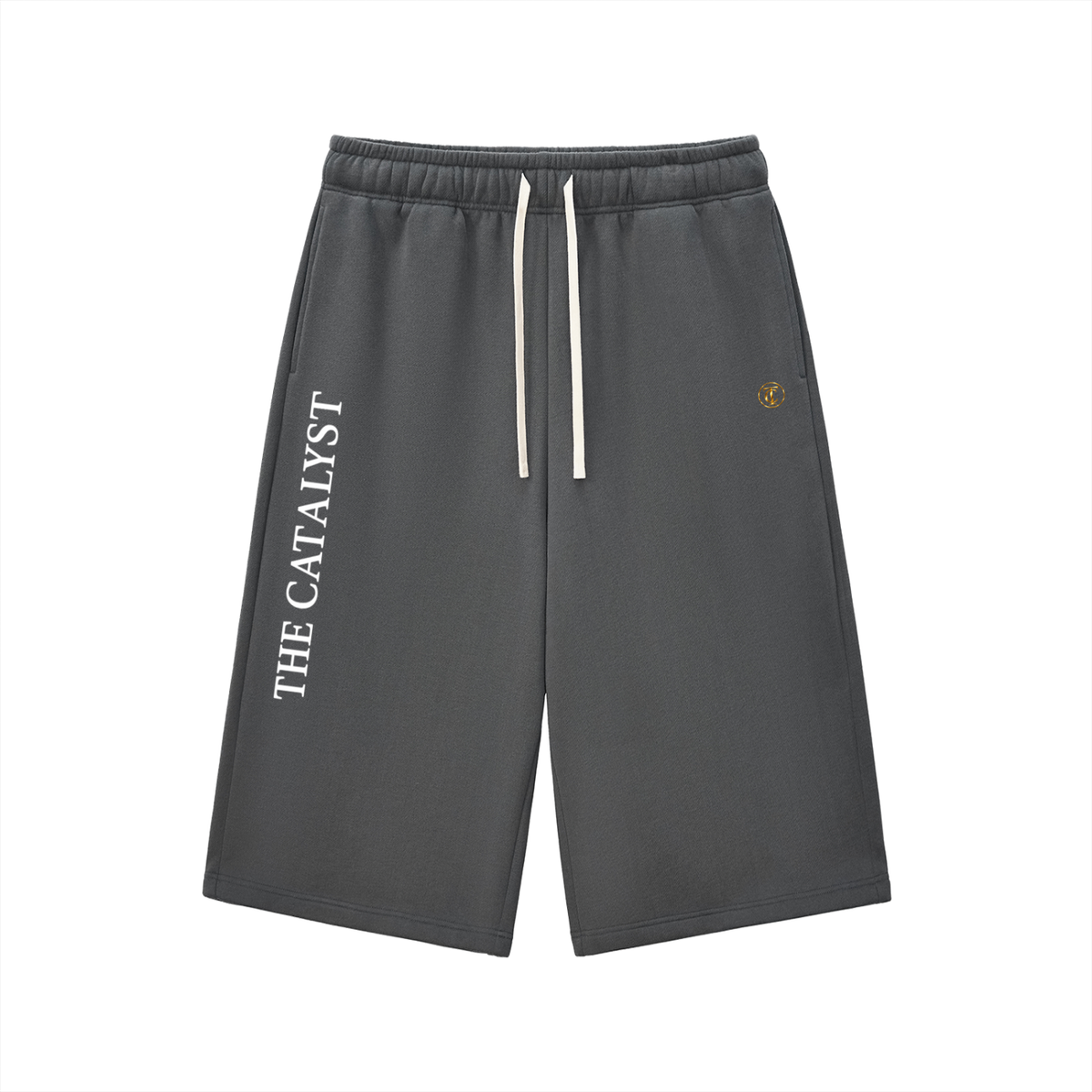 The Catalyst ITSWY Three-Quarter Sweatshorts — Black / Charcoal Gray
