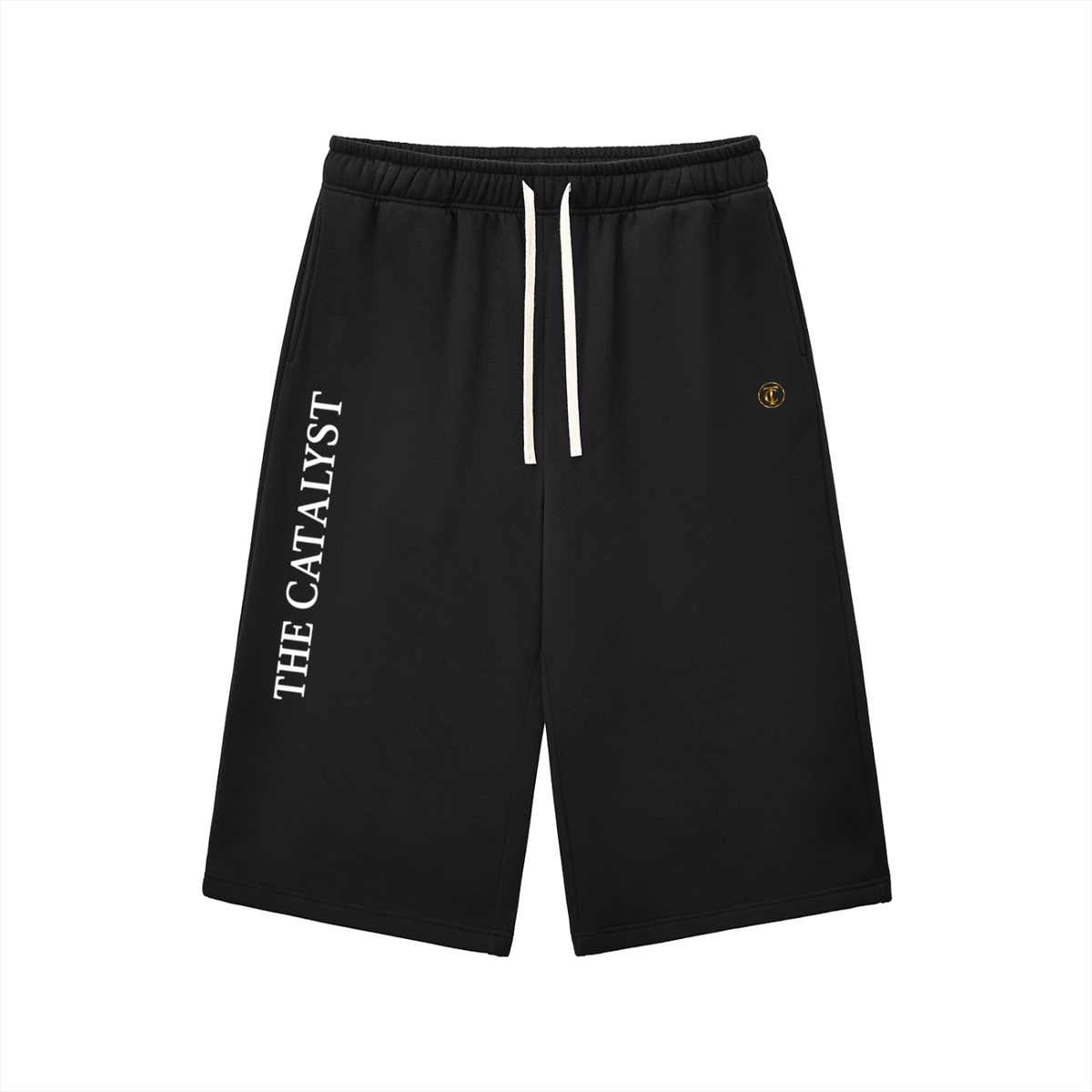 The Catalyst ITSWY Three-Quarter Sweatshorts — Black / Charcoal Gray